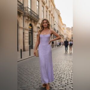 Elegant Celena violet Evening Dress